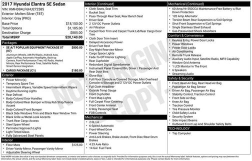 2017 Hyundai ELANTRA SE