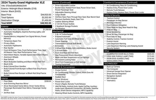 2024 Toyota Grand Highlander XLE