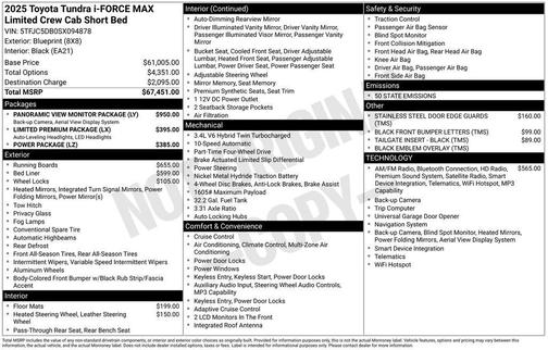 2025 Toyota Tundra Hybrid Limited