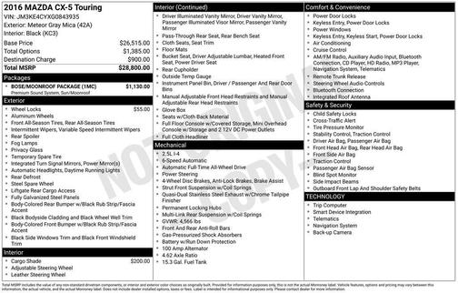 2016 Mazda CX-5 Touring