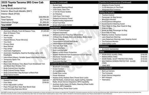 2025 Toyota Tacoma SR5
