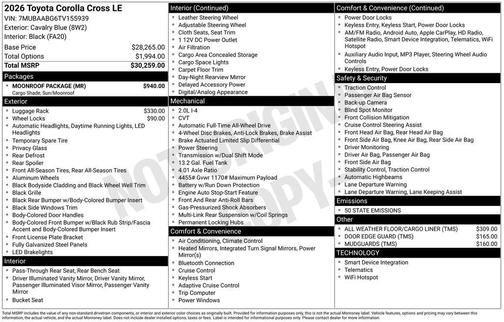 2026 Toyota Corolla Cross LE