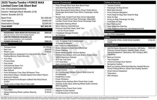 2025 Toyota Tundra Hybrid Limited