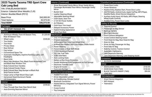 2025 Toyota Tacoma TRD Sport