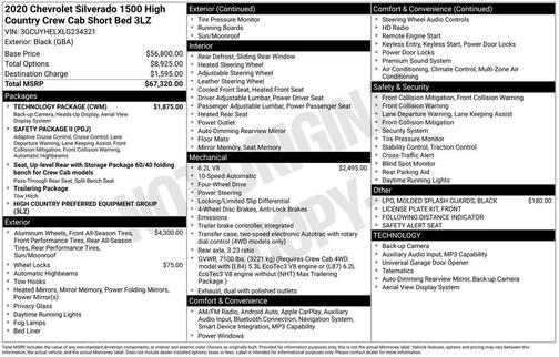 2020 Chevrolet Silverado 1500 High Country