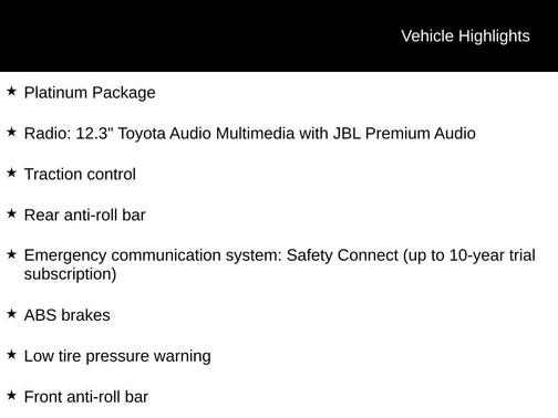 Midnight Black Metallic 2026 Toyota Highlander Platinum