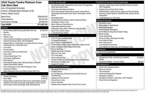 2026 Toyota Tundra Platinum