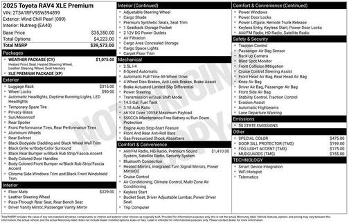 2025 Toyota RAV4 XLE Premium