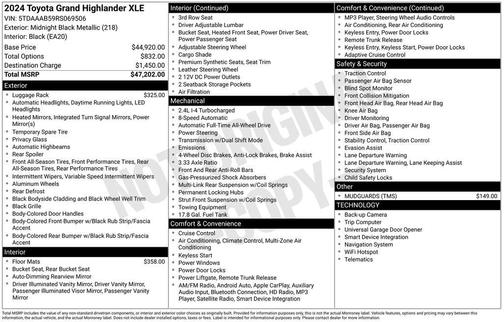 2024 Toyota Grand Highlander XLE