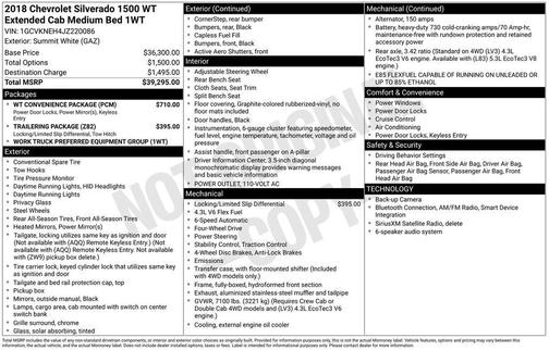 2018 Chevrolet Silverado 1500 WT