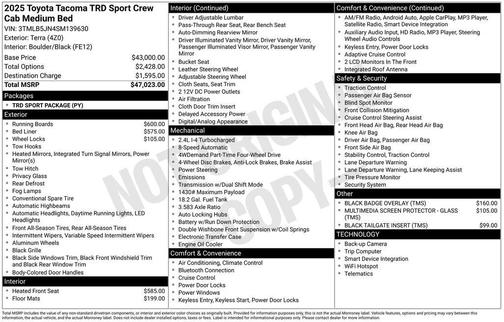 2025 Toyota Tacoma TRD Sport