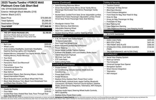 2025 Toyota Tundra Hybrid Platinum