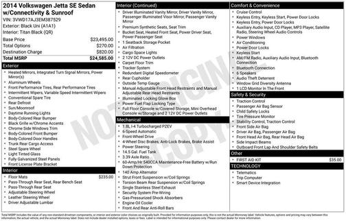 2014 Volkswagen Jetta Auto SE w/Connectivity