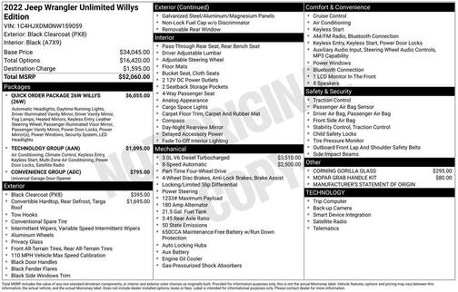 2022 Jeep Wrangler Willys
