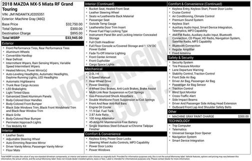 2018 Mazda MX-5 Miata RF Grand Touring