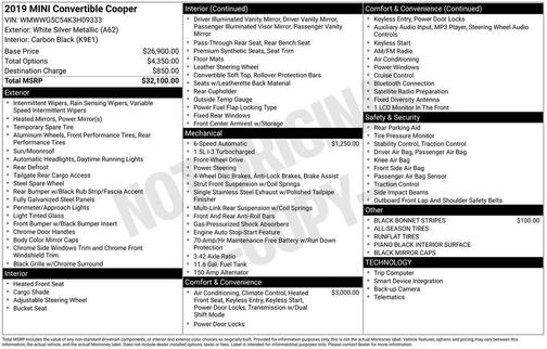 2019 MINI Convertible Cooper