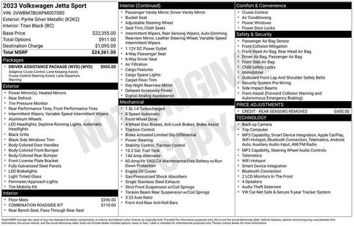 Pyrite Silver Metallic 2023 Volkswagen Jetta 1.5T Sport