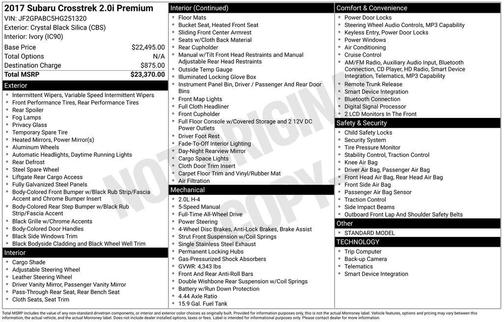 2017 Subaru Crosstrek 2.0i Premium