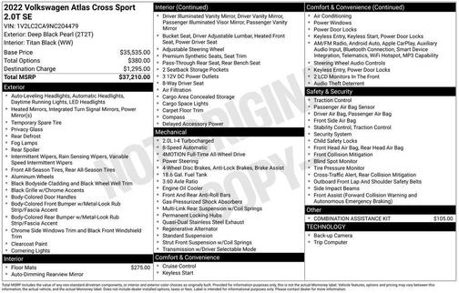 2022 Volkswagen Atlas Cross Sport 2.0T SE