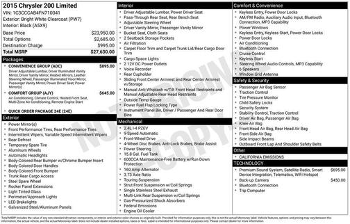 2015 Chrysler 200 Limited