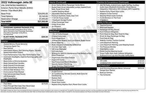 2022 Volkswagen Jetta 1.5T SE