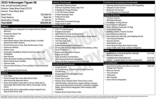 Deep Black Pearl 2023 Volkswagen Tiguan 2.0T SE 4MOTION