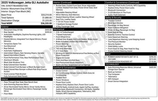 2025 Volkswagen Jetta GLI 2.0T Autobahn