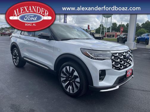SPACE WHITE METALLIC 2025 Ford Explorer Platinum