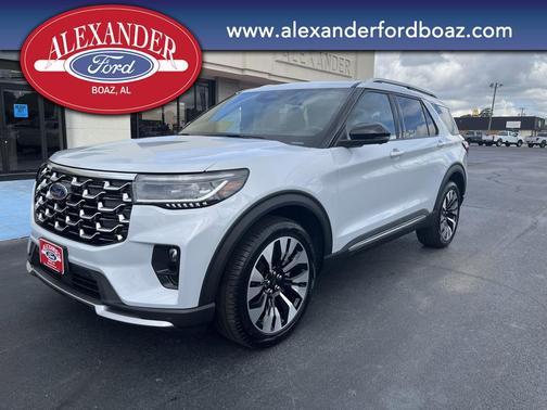 SPACE WHITE METALLIC 2025 Ford Explorer Platinum