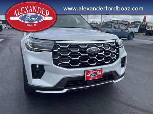 SPACE WHITE METALLIC 2025 Ford Explorer Platinum