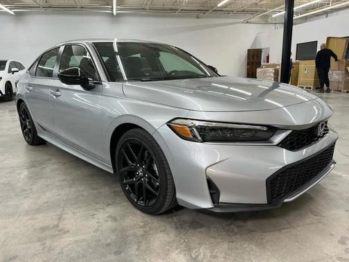 Solar Silver Metallic 2025 Honda Civic Hybrid Sport