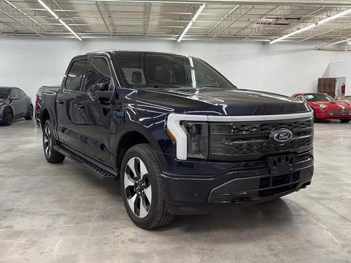 Antimatter Blue Metallic 2023 Ford F-150 Lightning Platinum