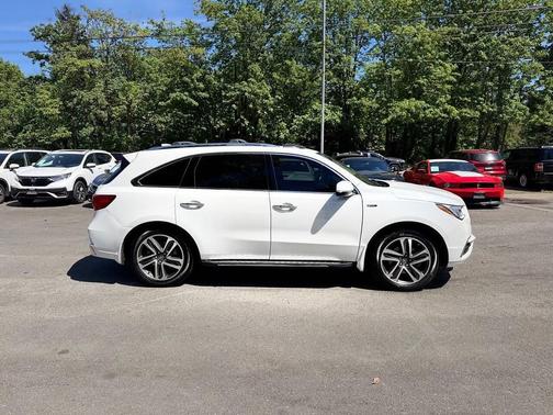 Platinum White Pearl 2020 Acura MDX Sport Hybrid Advance Package