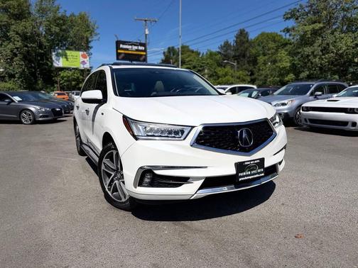 Platinum White Pearl 2020 Acura MDX Sport Hybrid Advance Package