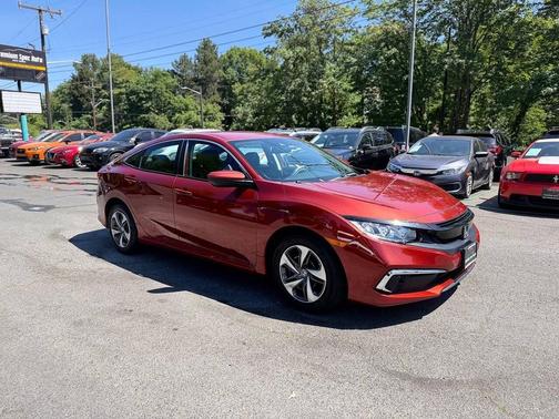 Orange 2020 Honda Civic LX