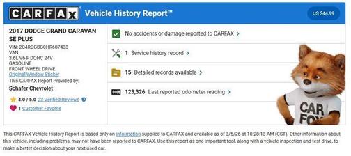 2017 Dodge Grand Caravan SE