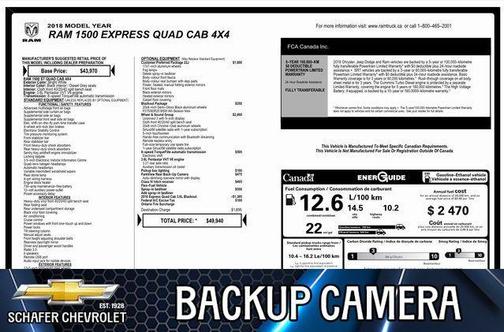 Bright White Clearcoat 2018 RAM 1500 Express