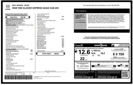 2021 RAM 1500 Classic Tradesman