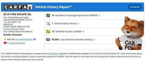 2018 Ford Escape SEL