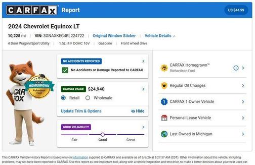 Summit White 2024 Chevrolet Equinox LT