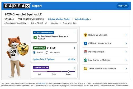 Nightfall Gray Metallic 2020 Chevrolet Equinox 2LT