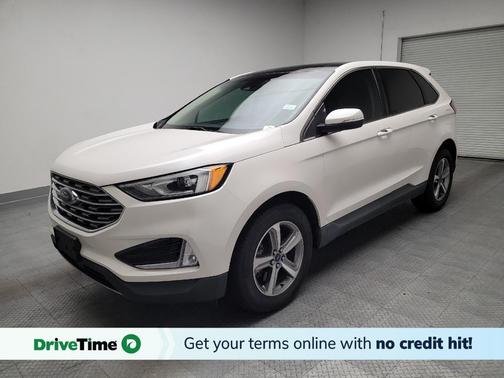 White Platinum Metallic Tri-Coat 2019 Ford Edge SEL