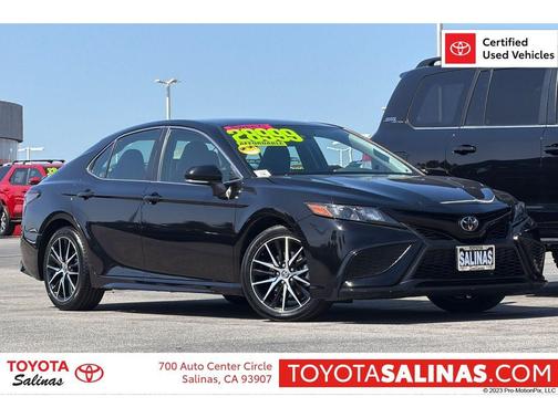 Midnight Black Metallic 2023 Toyota Camry SE