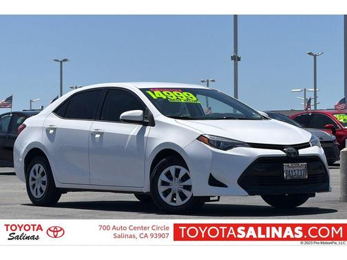 Super White 2017 Toyota Corolla L