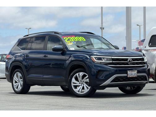 Tourmaline Blue Metallic 2021 Volkswagen Atlas 3.6L SE w/Technology