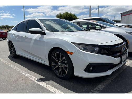 Platinum White Pearl 2021 Honda Civic Sport
