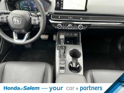 Platinum White Pearl 2026 Honda Civic Hybrid Sport Touring
