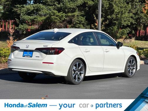 Platinum White Pearl 2026 Honda Civic Hybrid Sport Touring