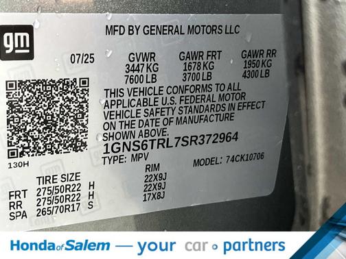 2025 Chevrolet Tahoe 4WD High Country