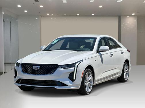 Crystal White Tri-Coat 2023 Cadillac CT4 Luxury